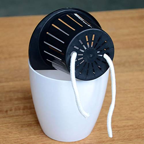 5 Pack Lazy Flower Pots Water Hanging Plants Pot/Self Watering Planter,Succulent Plants And Small Flower Pots With 5 Silver Hooks (Black Grey) #TOP3