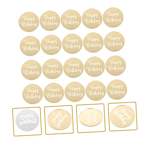 MAGICLULU 100 Pçs Cupcake Decoração De Bolo De Aniversário Para Crianças Enfeites De Espelho Para Pr