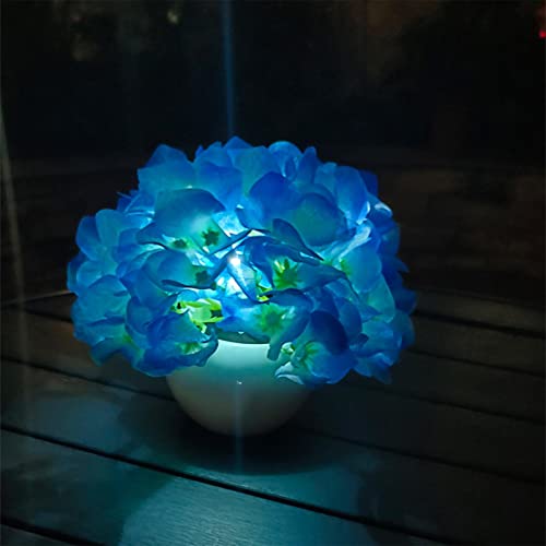 TLM Toys Bonsai-Blumen-Licht | Batteriebetriebene Hortensien-Nachtlichter mit Blumentopf - Helligkeitstisch beleuchteter Bonsai für Heimdekoration, Innendekoration, Hofdekoration - Image 4