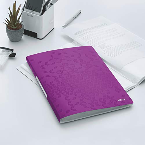 Leitz 46310062 Sichtbuch wow, A4, PP, 20 Hüllen, violett