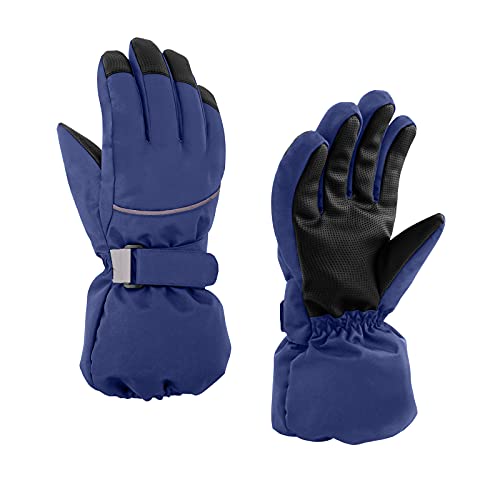 Image of BAVST Kids Winter Glove Boys Girls Snow Ski Waterproof Gloves for Teens Fleece Lining Warm Mittens Outdoor