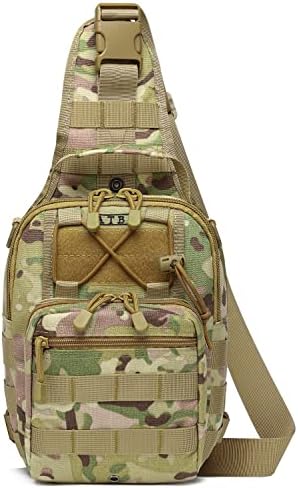 ATBP Small Tactical Sling Backpack Bag Pack for Men Military Shoulder Bag Molle Crossbody Bag for Hiking 6 Liters