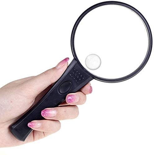 Loupe en verre à main Grossissante à LED anti-fatigue pour seniors