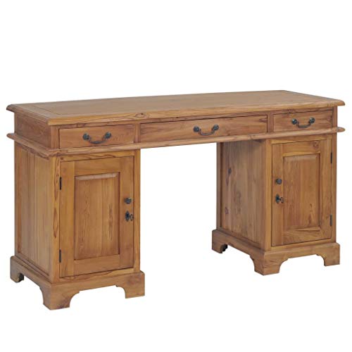 Preisvergleich Produktbild vidaXL Teak Massiv Schreibtisch Computertisch Bürotisch Arbeitstisch Holztisch