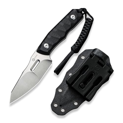CIVIVI EDC Fixed Blade Knife with Kydex Sheath, T-clip, Lanyard for Outdoor Carry, Propugnator Knife PG KNIVES Designed, 4.15