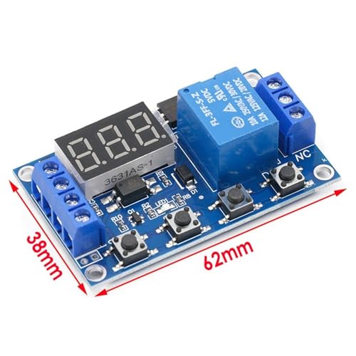 Interrupteur de commande temporisé réglable module relais retard 5V 12V LED