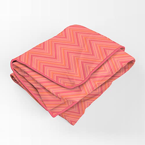 Image of Trident Reversible Queen Dohar, Microfiber, Dohar Double Bed, Queen Size Blanket, Super Soft Quilt, Comfort Living Dohar Collection 90 GSM, Queen -Chevron