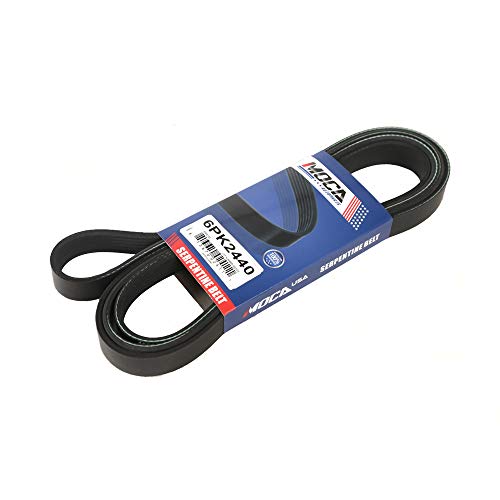 Image of MOCA 6PK2440 EPDM Serpentine Belt Compatible with 1990-1991 for Audi V8 Quattro 3.6L & 1999-2000 for Cadillac Escalade 5.7L & 1998-2014 for Chevrolet Express 1500 4.3L