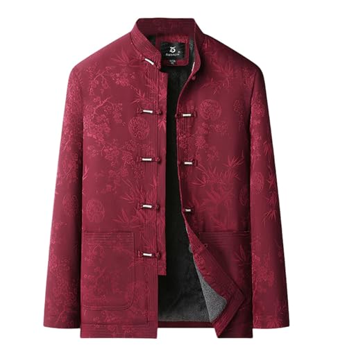 Manteau Tang-costume homme en polaire épaisse pour automne et hiver veste chinoise traditionnelle