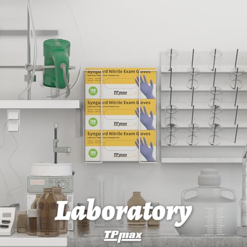 l size gloves box holder glovesbox wire rack dispenser for glovestissues paper towels organizer - mounting accessories included - holds 3 boxes - perfect for lab food service and home