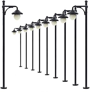 Evemodel LYM22 10pcs Model Railway Train Lamp Post Street Lights HO OO Scale LEDs NEW
