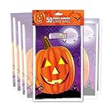 Kangaroo's Pumpkin Loot Bags - (50 Pk) Jack O Lantern Trick or Treat Bags