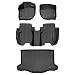 MAXLINER Floor Mats 2 Rows and Cargo Liner Set Black for 2015-2019 Honda Fit