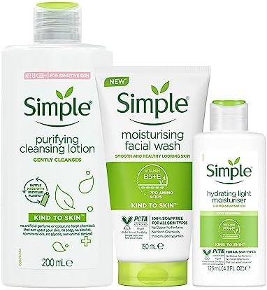 Simple Kind To Skin Care Bundle Of Purifying Cleansing Lotion 200...