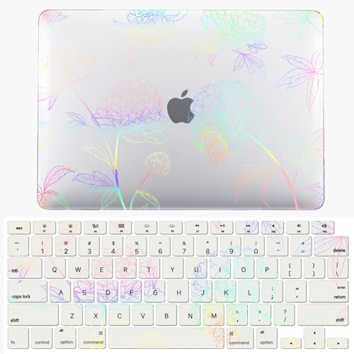 Funda MacBook Air 13 A1932 JZ Case carcasa rígida transparente con protector de teclado LT23