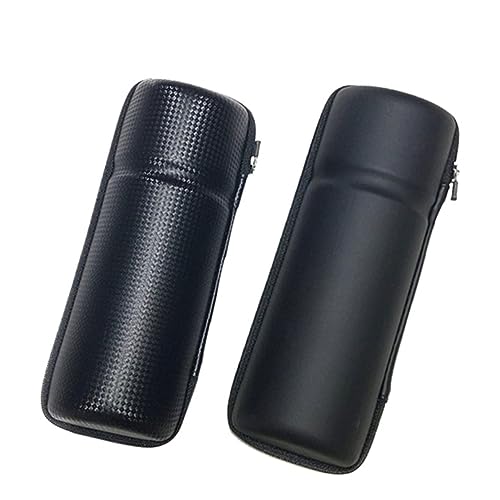VICASKY Hard Shell Bag for Bottle Cage Organizer Compact Bike Tool Water Bottle Holder Durable Carbon Black Fits All Bicycle Models S