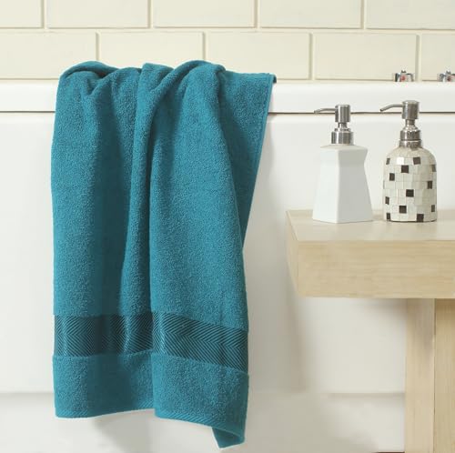 Image of Fash Home 500 GSM Towel 70x140 cm - 1 Pc, Ultra Soft, Highly Absorbent, Quick Dry, Plush & Durable Cotton Bath Towel for Home, Gym & Spa (Teal)