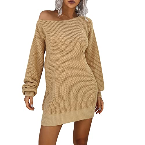 Robe tricotée pour femme avec coupe ajustée et maille douce