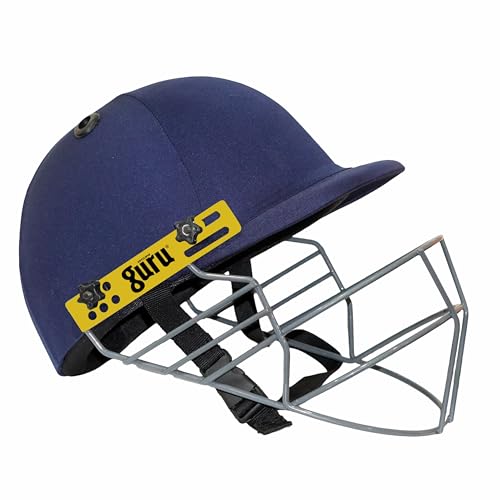 Image of GURU Pro Cricket Helmet with Adjustable Strap, Comfortable Fit & Lightweight