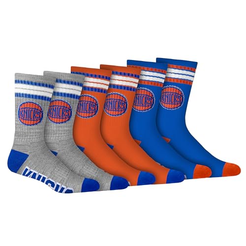 NBA Official Athletic Cushioned Team Crew Socks 3-Pack