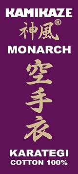 Kamikaze Monarch Karate Gi Uniform White 100% Cotton