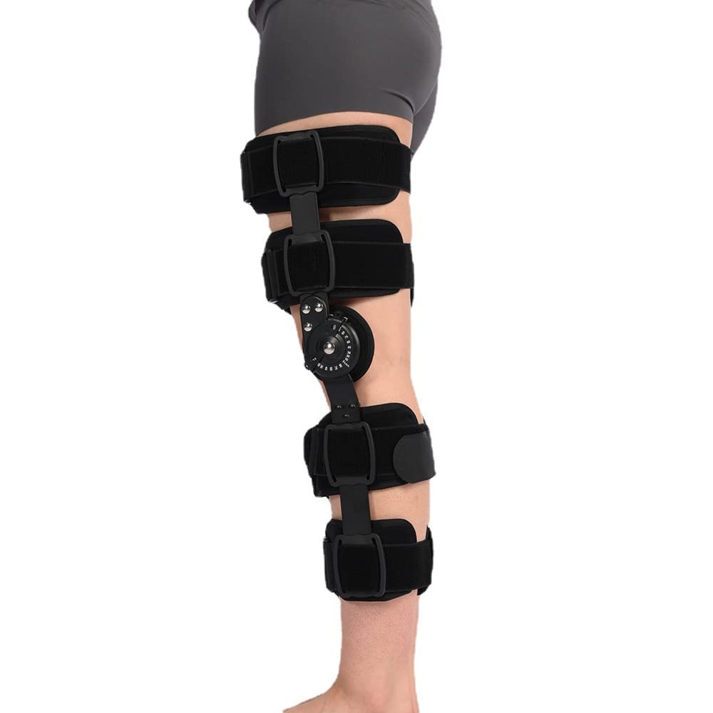 Ginocchiera incernierata ROM, stabilizzatore di supporto ortopedico, stabilizzatore per gambe regolabile, staffa di fissaggio dell'articolazione del ginocchio per il recupero post-operatorio