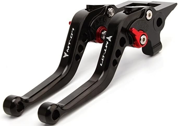 Miniatura 3 de F para Yamaha MT07 FZ07 Mt-07 2014-2017 2018 2019 Palancas de embrague de freno corto y tapones de aire Y para válvula de neumático de coche (Color