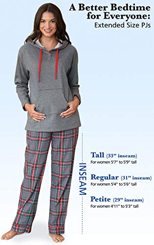 Pajamagram Womens Pajamas Soft Cotton - Winter Pajamas For Women, Gray, L, 12-14 #TOP4