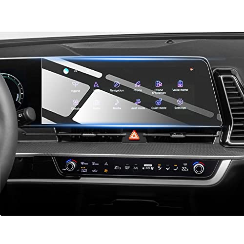 SHAOHAO Compatible avec KIA Sportage NQ5 2022+ Film de protection d'écran anti-rayures 9H pour verre trempé Transparent GPS Navi Cover