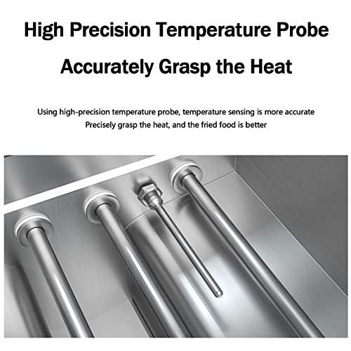 Gewerbliche Gas Fritteuse Edelstahl Fritteuse mit Deckel, Schnelles Erhitzen, rutschfest, Leicht zu Reinigen, Propan-LPG Kann Verwendet Werden, für Pommes Frites Kitchen Restaurant – Bild 7