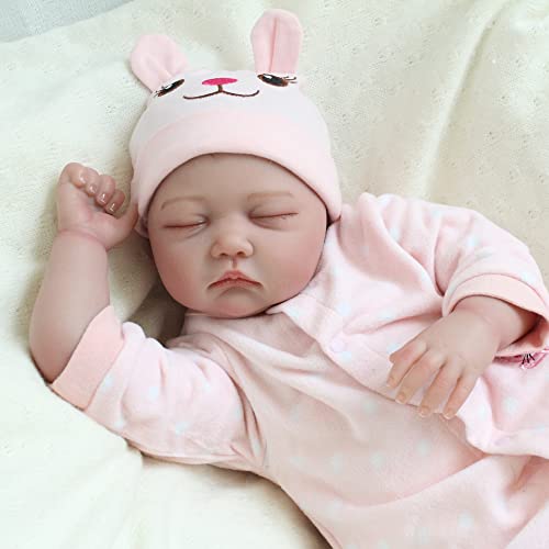 Charex Reborn Baby Dolls, 22 Inch Sleeping Baby Girl Doll Lifelike Newborn Baby Doll Handmade Weighted Soft Body That Look Real For Children Kids Collector Age 3+ #TOP3
