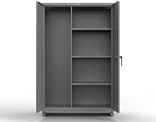 Extra Heavy Duty 14 GA Janitorial Cabinet with 3 Shelves - 48 in. W x 24 in. D x 75 in. H