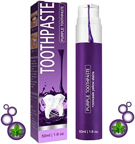 Purple Teeth Whitening Toothpaste, Purple Toothpaste Gel for Teeth Sensitive Teeth, Stop Tooth Sensitivity, Reduce Yellow Stains