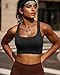 RUNNING GIRL Sports Bras for Women, Molded Cup High Impact Black Sports Bra Workout Bras for Women High Support Racerback(WX3046 Black M)