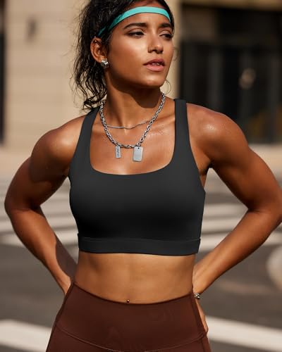 RUNNING GIRL Sports Bras for Women High Support,Racerback High Impact Sports Bra Moulded Cup Workout Bra Push up2