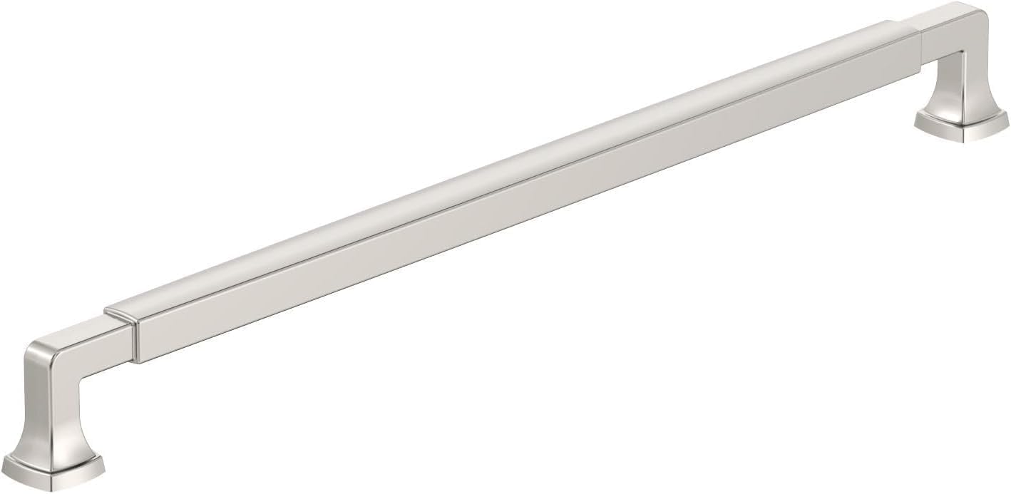 Amerock BP37401PN | Stature 12-5/8 inch (320mm) Center-to-Center Polished Nickel Cabinet Pull | Kitchen Cabinet Hardware | Furniture Hardware | Drawer Handle