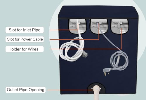 Image of Stylista Polyester Washing Machine Cover Compatible for Godrej 7.5 KG Semi-Automatic Top Loading WSEDGECLS755.0PN2GPGR, Blue