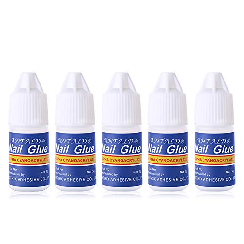 5 Pcs 3g Pro Nail Art Manucure Faux Ongles Gel Colle Conseilcolle à Ongle Forts Glue Capsule Pour Faux Ongles Decoration Nail Art Bijoux