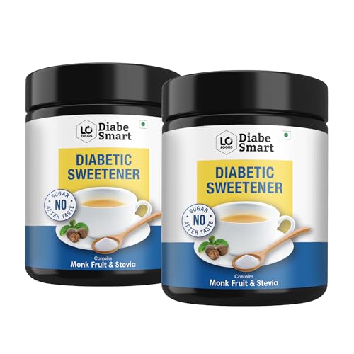 Image of DiabeSmart Diabetic Sweetener (2 X 200G)| With Monkfruit And Natura Stevia Sugar Free Powder||No Maltodextrin, No Sucralose| Made For Diabetes| Zero Calories No Aftertaste Ultra Low Gi Diabetic Sugar