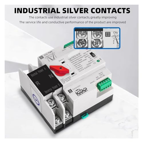 ATS commutateur de transfert automatique triphasé 4P 125A pour rail DIN