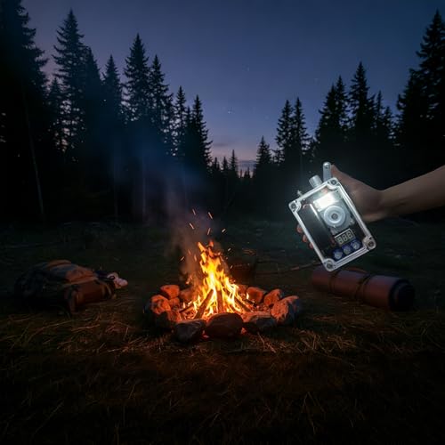 Équipement de survie compact de camping avec générateur à manivelle COB