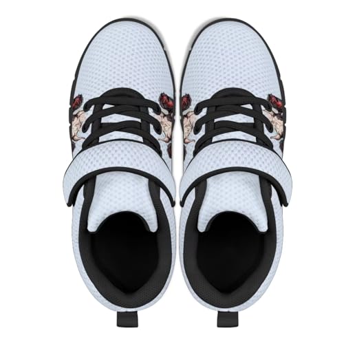 Cow Print Running Shoes for Boys Girls Tennis Sneakers Non Slip Athletic Walking Strap Shoes3