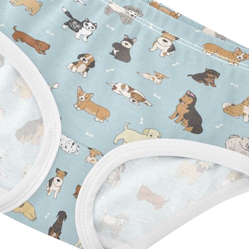 Little Girls' Soft Cotton Underwear Kids Breathable Comfort Cute Dogs Panties Briefs Toddler4