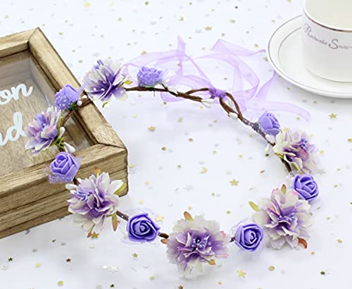 image for DDazzling Girls Breath Crown Flower Girl crown Floral Headband Wedding