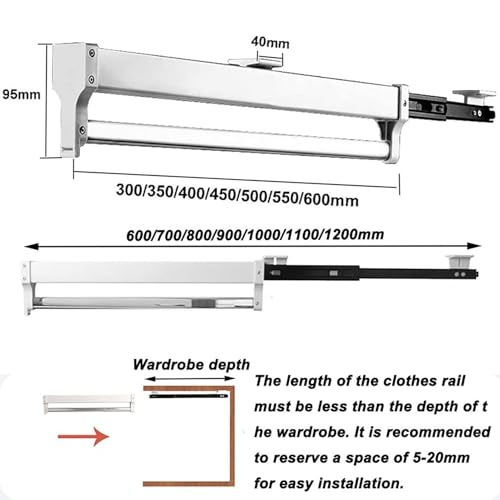 Tringle de placard extensible pour optimiser les armoires étroites