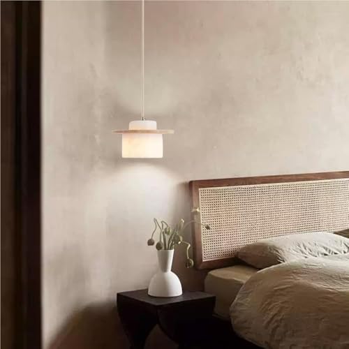 Chandelier en marbre naturel scandinave avec base E27 suspension minimaliste pour salon et cuisine