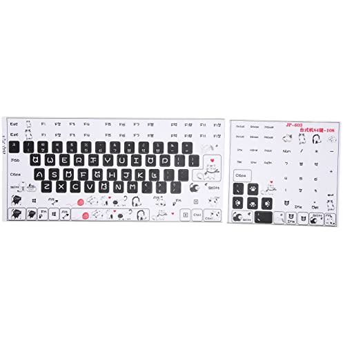 Pegatinas para teclado universal en inglés PVC miniatura 1