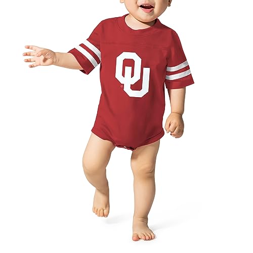 Little King College Football Infant Jersey Game Romper-Oklahoma-Crimson-12 Months