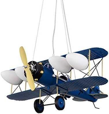 DGF Vintage Chandelier Boys Bedroom Airplane Light Personalized Creative Bedroom Decorative Lights (Tri-Color Optional) (Color : A, Size : 687160cm)