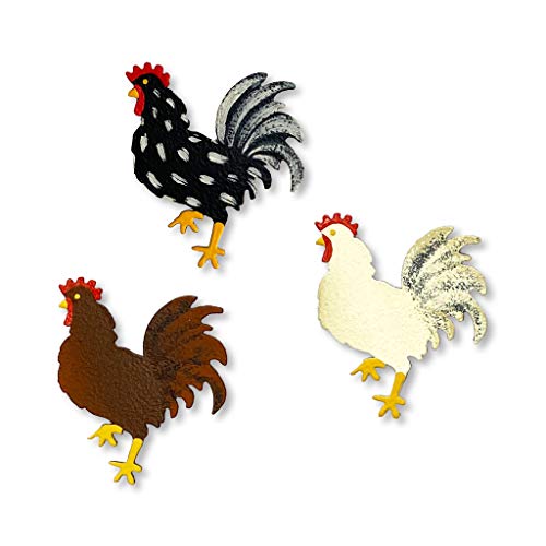 Set de 3 imanes decorativos Roeda en forma de gallo miniatura 1